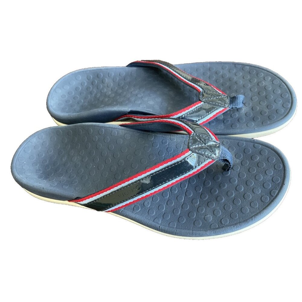Vionic Women's Size 9 Thong Flip Flop Navy Blue Sandals Beach Outdoor Comfort